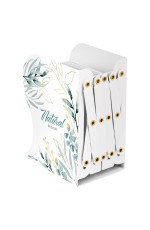 Подставка для книг MESHU Natural, металлическая, 3 отделения, раздвижная