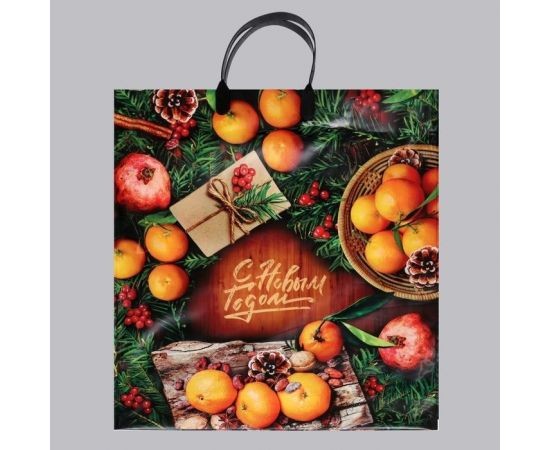 Пакет п/э с пластик ручкой Вкусный праздник