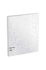 Папка 40 вкл А4 24мм+ внкарман белая DoubleWhite 40397 Berlingo
