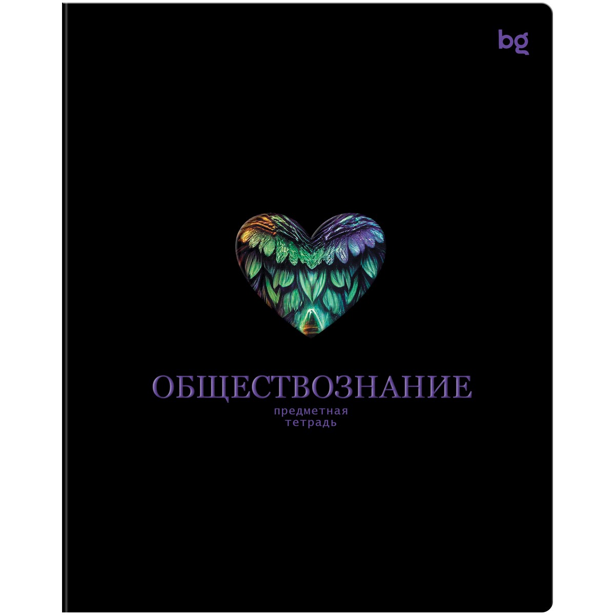 Тетрадь предметная 48л. BG Информационное поле- Обществознание, soft-touch ламинация, выб. лак
