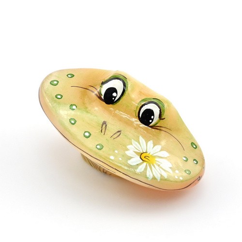 Скульптура из селенита Лягушка квакушка мини 665028