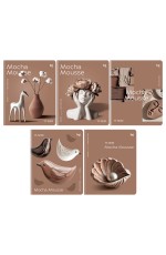 Тетрадь 48л., А5, клетка BG Mocha mousse, soft-touch ламинация