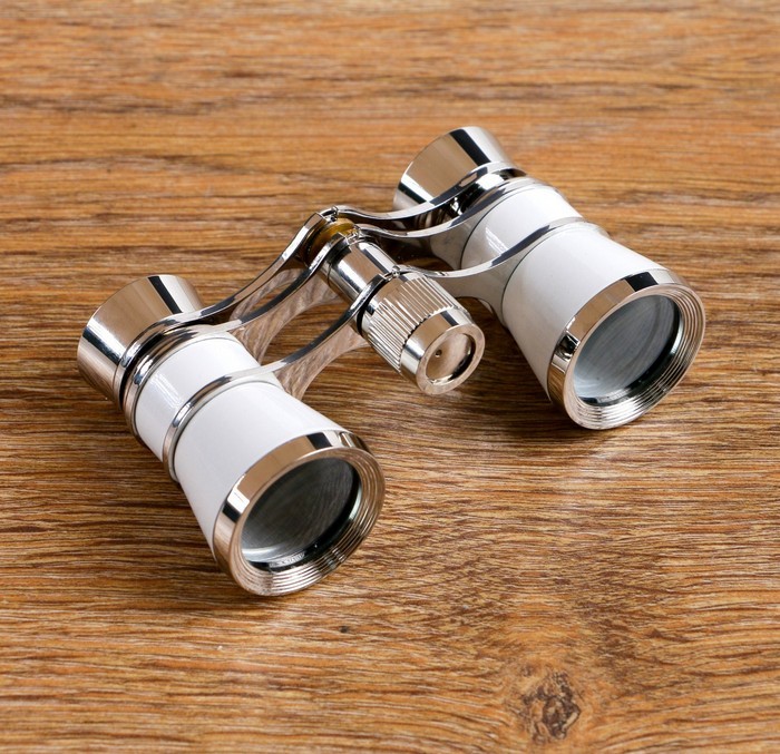 Бинокль театральный 3х25 белый 1802331