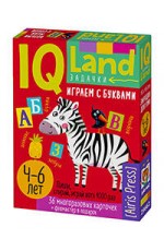 IQ Многоразовые карточки с маркером. Играем с буквами (комплект с маркером) 4+