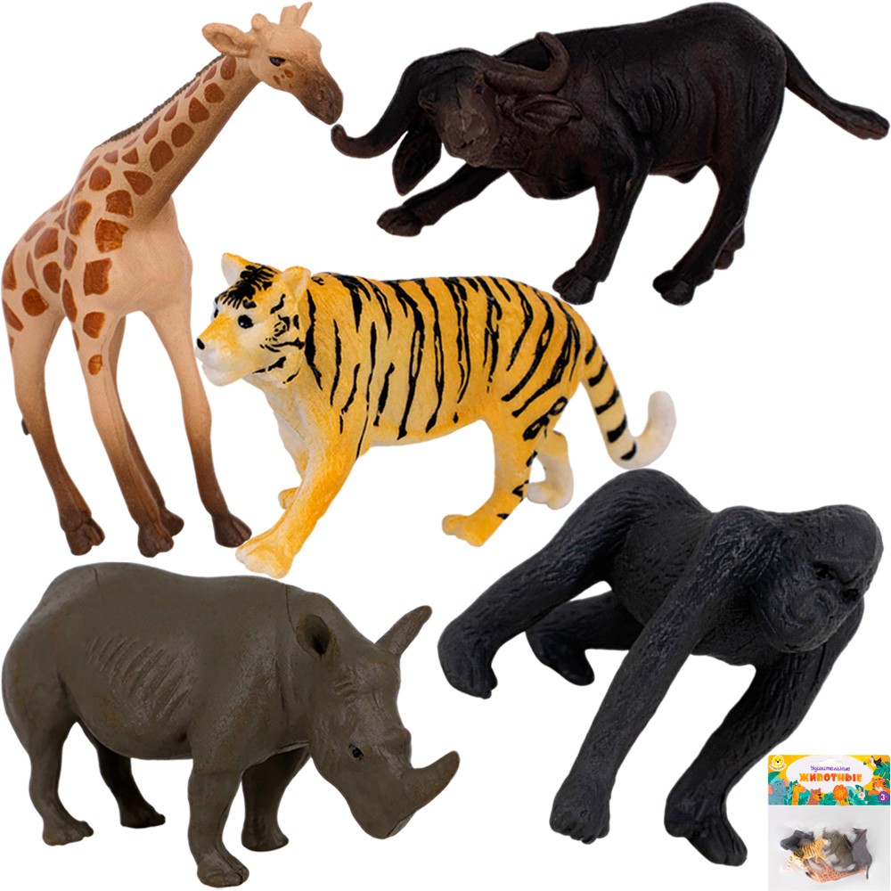 Набор Животных Сафари в пак 12А Маркер игрушка