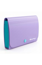 Папка 13 отделений Berlingo Haze, С6, 600мкм, софт-тач, на кнопке, с крышкой, сиреневая