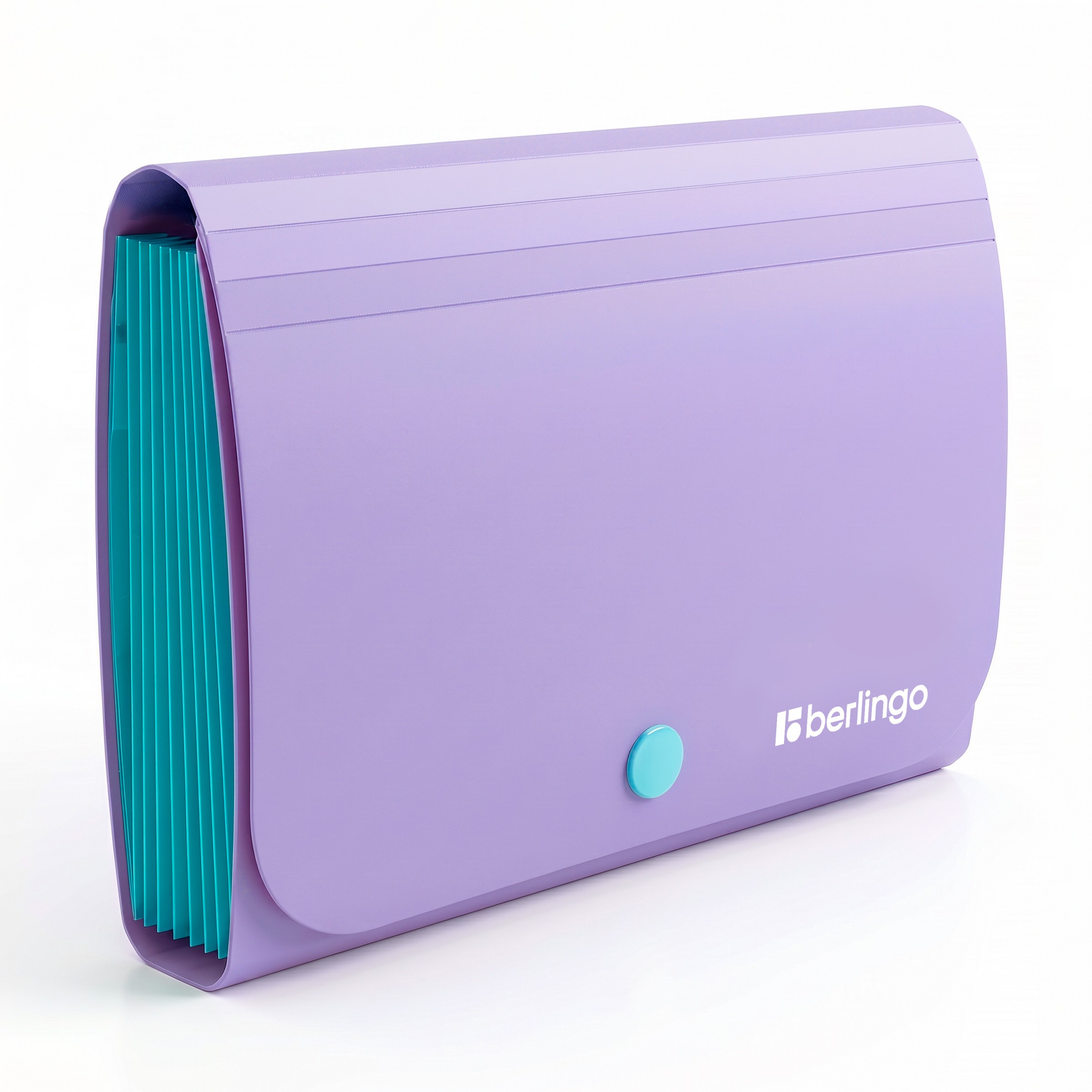 Папка 13 отделений Berlingo Haze, С6, 600мкм, софт-тач, на кнопке, с крышкой, сиреневая