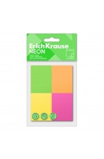 Стикеры 40*50мм 4цв*100л Неон 61712 Erich Krause