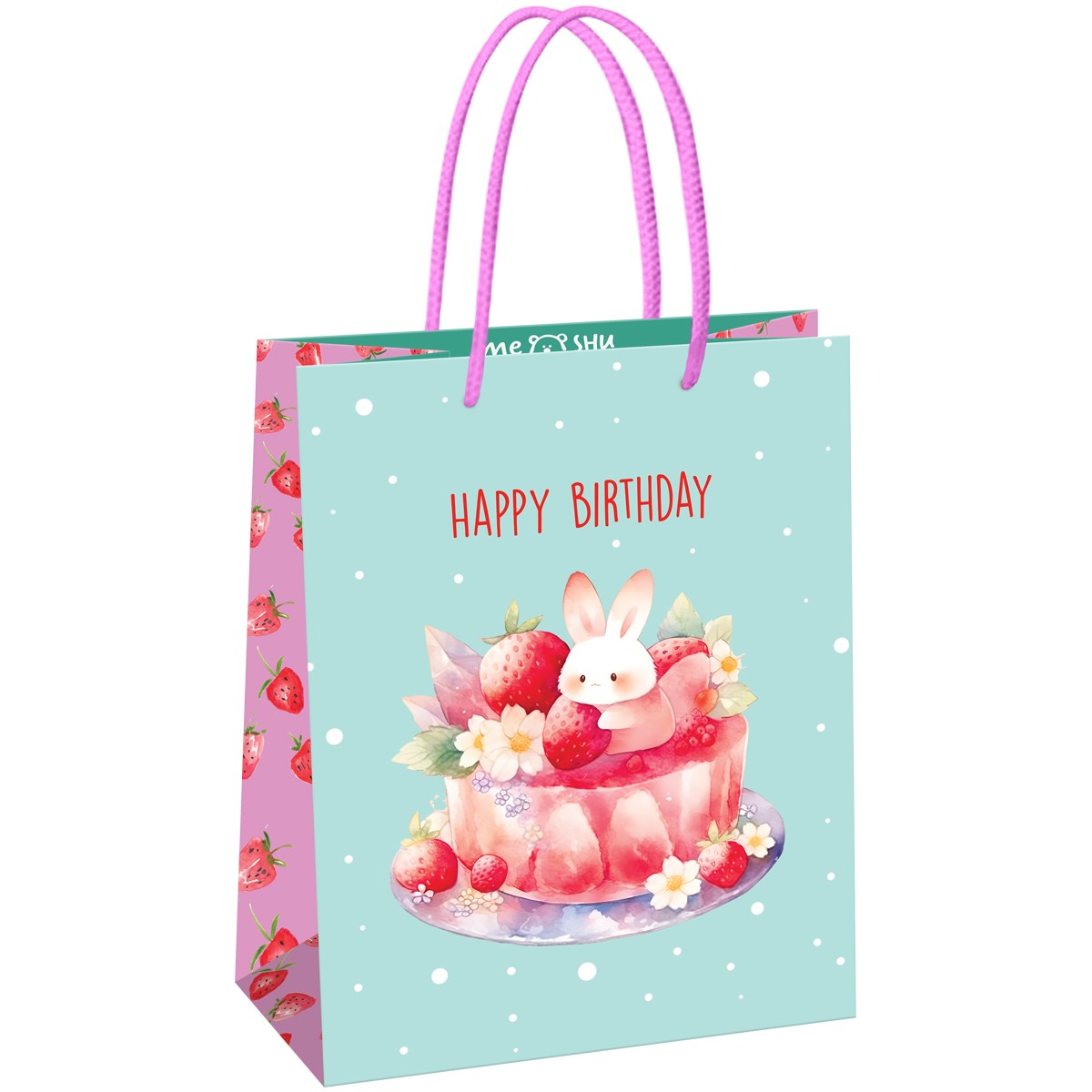 Пакет подарочный 18*23*10см MESHU Cake,  матовая ламинация
