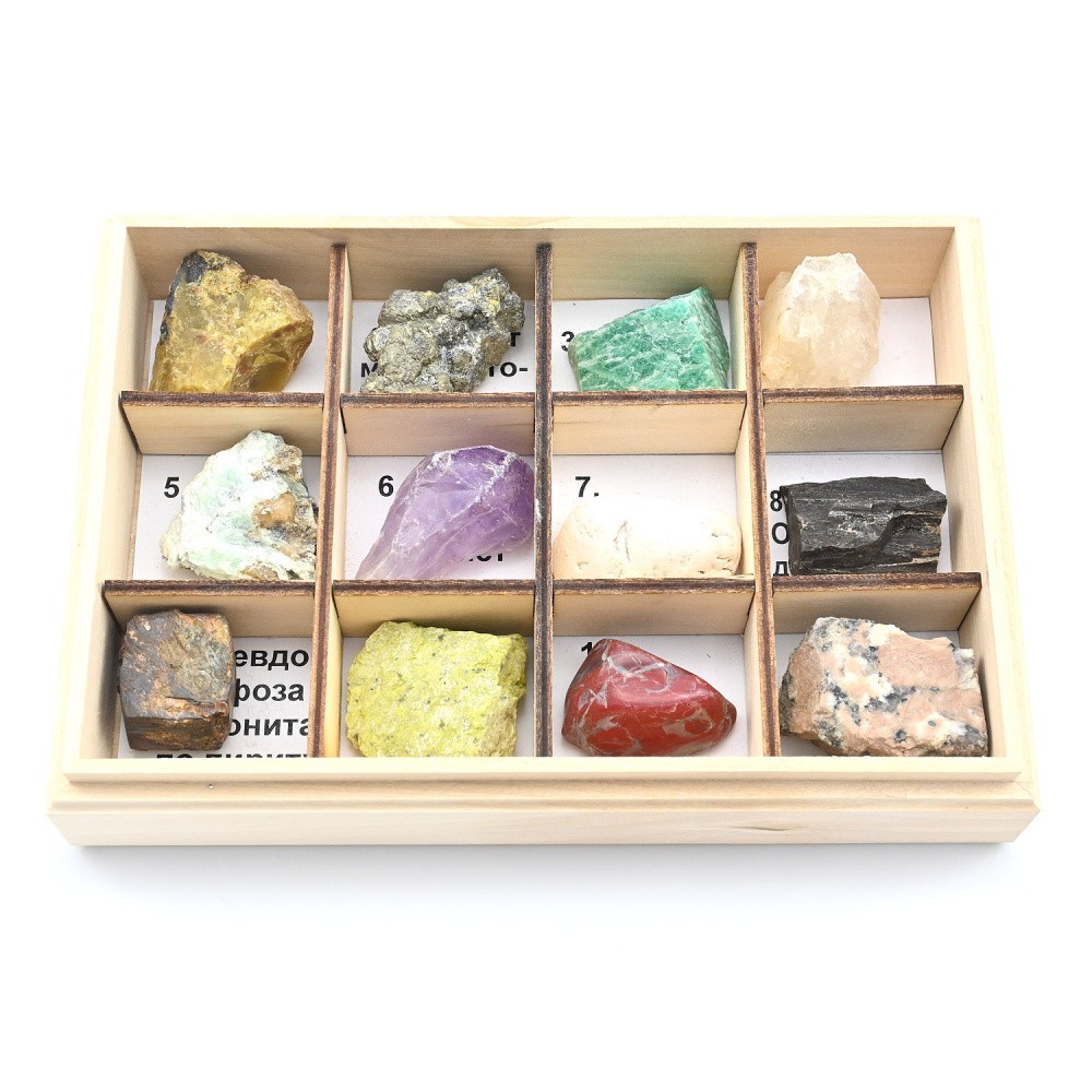 Коллекция Минералов и горных пород (12 видов) 201569ур
