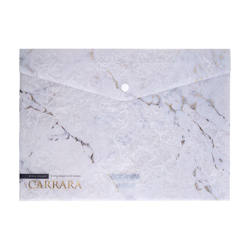 Папка на кнопке А4 пласт Carrara 14-036/19 Bruno Visconti