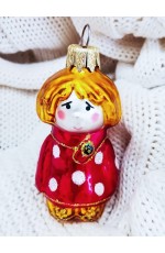 Елочная игрушка стекло Домовой 9 см ФУ-442