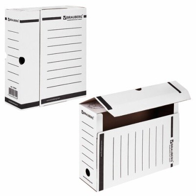Короб архив 100мм картбел 124848 Brauberg