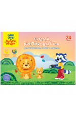 Набор крепированной бумаги Мульти-Пульти, А4, 32г/м2, 24л., 24цв., ассорти, на склейке