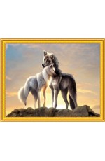 Картина 2 в 1 40х50 см Волки М-11650 Mazari Creative