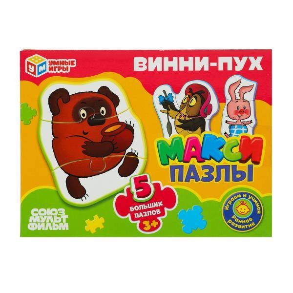 Винни-Пух. Союзмультфильм. Mакси-пазлы. 5 пазлов. 170х130х40 мм. Умные игры в кор.50шт