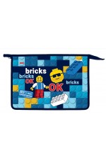 Папка д/мальч А4 2отд пласт на молн Bricks 07073 Хатбер