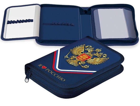 Пенал 1 отд 2 откид.планки Я люблю Россию 74298 Хатбер