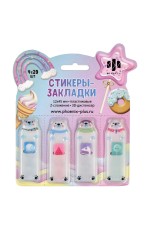 Стикеры -закладки 12*45 4цв*20л пласт Белые медведи 65031 Феникс
