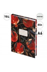 Записная книжка А6 80л кл твобл Flora Гранат 3-80-005/59 Bruno Visconti