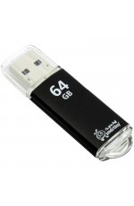 Память Smart Buy V-Cut  64GB, USB 2.0 Flash Drive, черный (металл.корпус)
