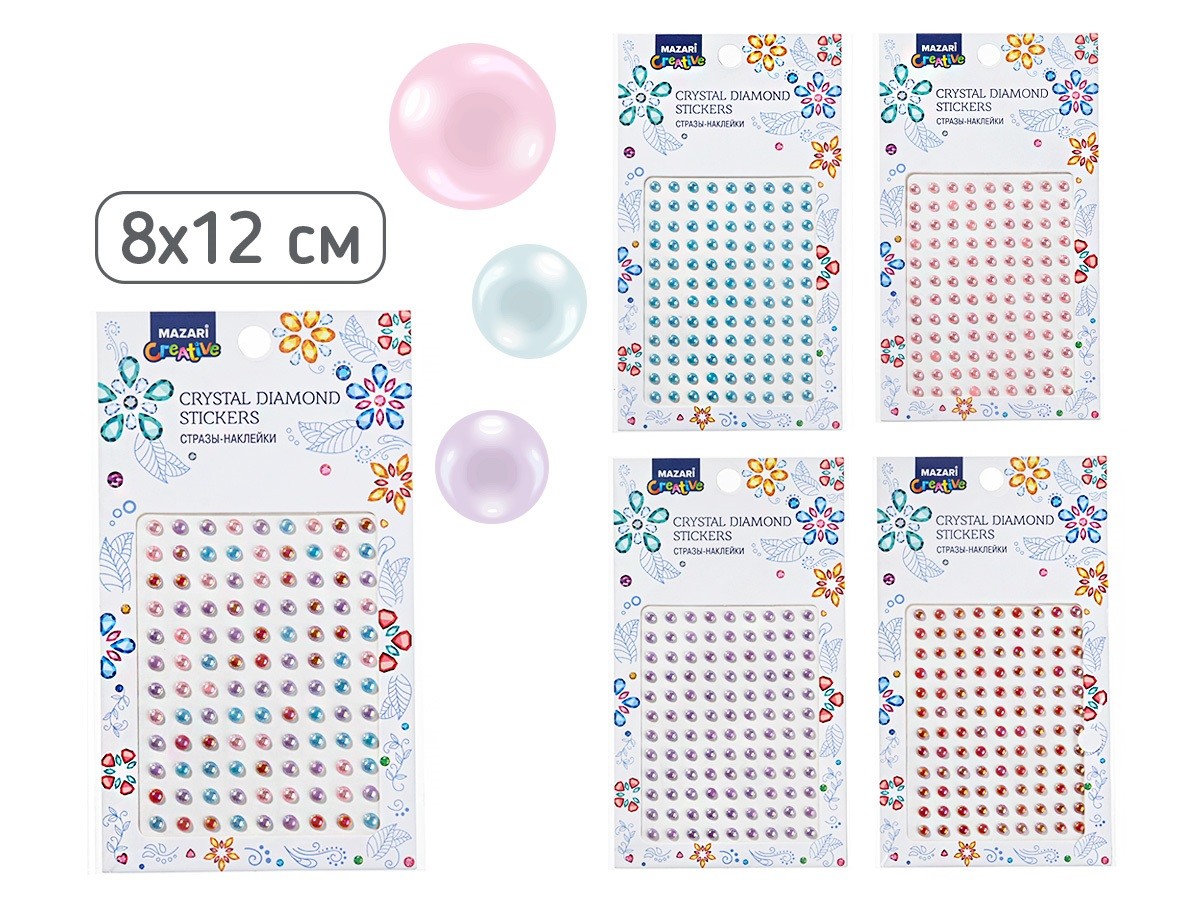 Стразы - наклейки пласт 4 дизайна М-20441 Mazari