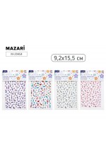 Стразы - наклейки пласт 6 видов М-20454 Mazari