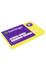 Самоклеящийся блок Berlingo Ultra Sticky, 50*75мм, 80л., желтый неон