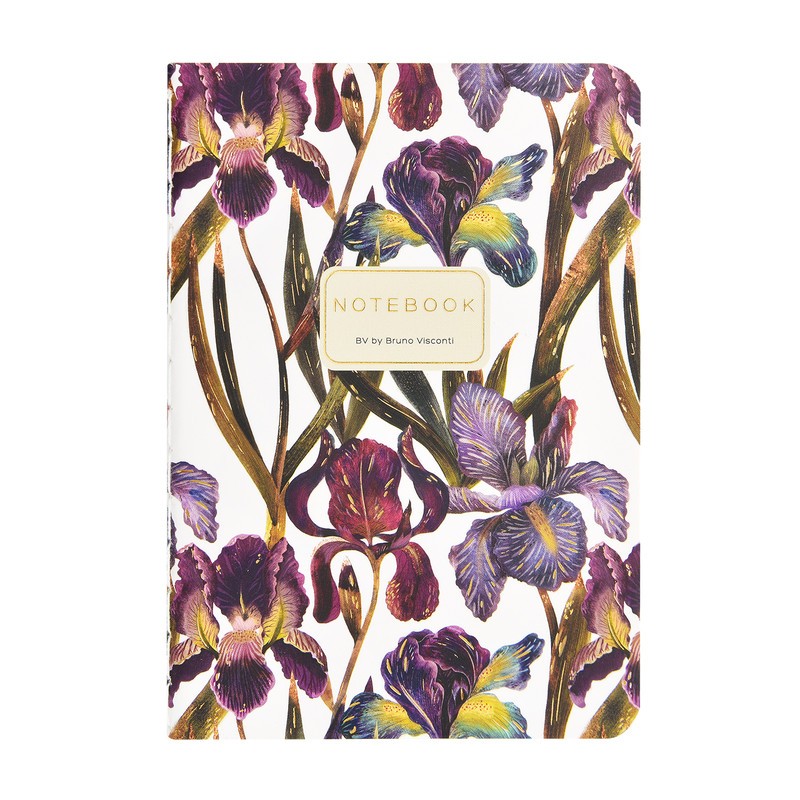 Записная книжка А7 32л кл софт тач Flora Ирисы 7-32-1387/09 Bruno Visconti