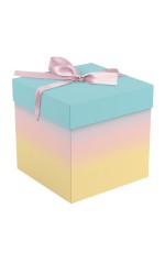 Коробка складная подарочная MESHU Gradient, (15*15*15см), с лентой