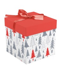 Коробка складная подарочная MESHU Scandi, (15*15*15см), с лентой