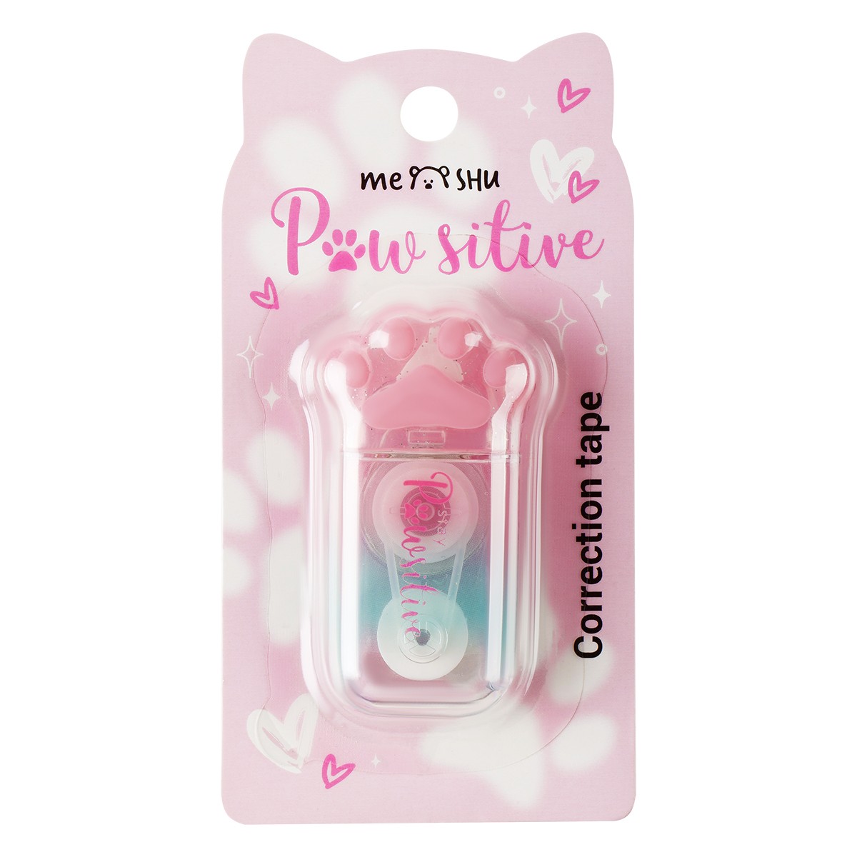 Корректирующая лента MESHU Sweet Paw, 5мм*6м, блистер, европодвес, ассорти