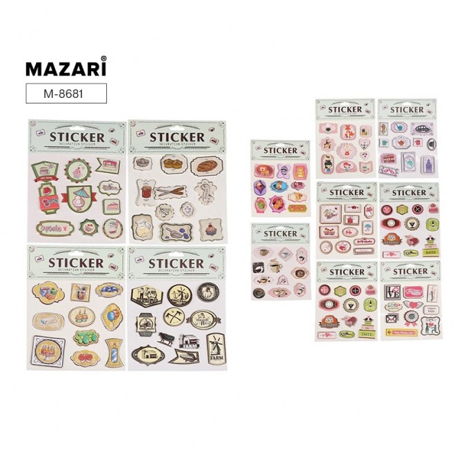Набор Наклейки декор 3D в асс M-8681 MAZARI