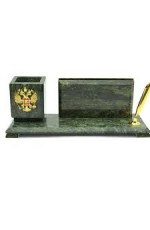 Письменный прибор змеевик малый герб 250х80х90мм 1317000-2н