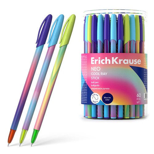 Ручка шар 0 7мм син NeoR Stick Cool Ray 61012 Erich Krause