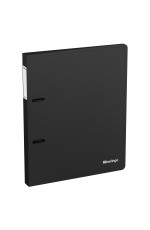 Папка 2 кольца А4 24мм пластчерн+карман Soft touch 2D980 Berlingo