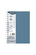 Тетрадь 80л кл спир пластобл Синий 405360 Brauberg