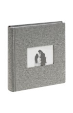 Фотоальбом 200 фото 10*15см, ArtSpace Gray, бумажные страницы, ткань с окном