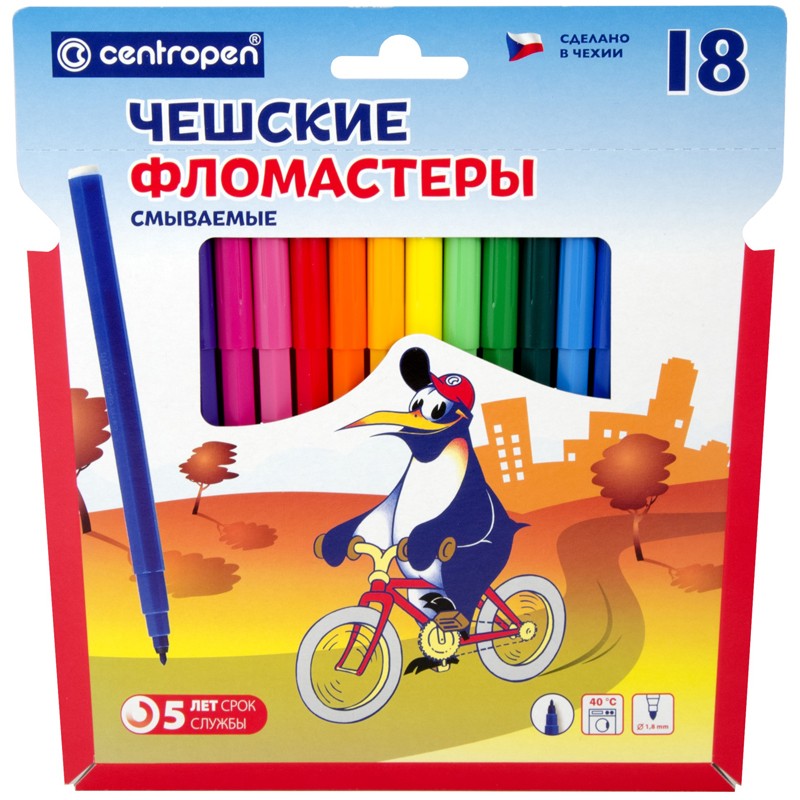 Фломастеры 18цв 7790/18 Centropen