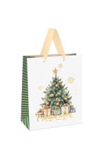Пакет подарочный 11*14*6,5см MESHU Christmas mood, фольга,   матовая ламинация