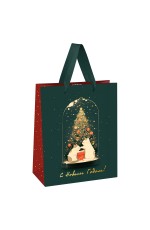 Пакет подарочный 18*23*10см MESHU Christmas kittens, фольга, матовая ламинация