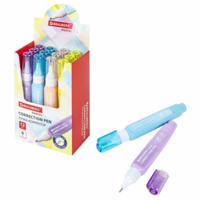 Корр карандаш 9мл мет наконечн Pastel 271251 Brauberg