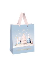 Пакет подарочный 18*23*10см MESHU Christmas trees,  фольга, матовая ламинация