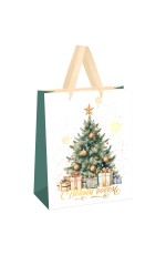 Пакет подарочный 26*32*12см MESHU Christmas mood, фольга,   матовая ламинация