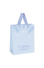 Пакет подарочный 26*32*12см MESHU NewYear Time, фольга, матовая ламинация