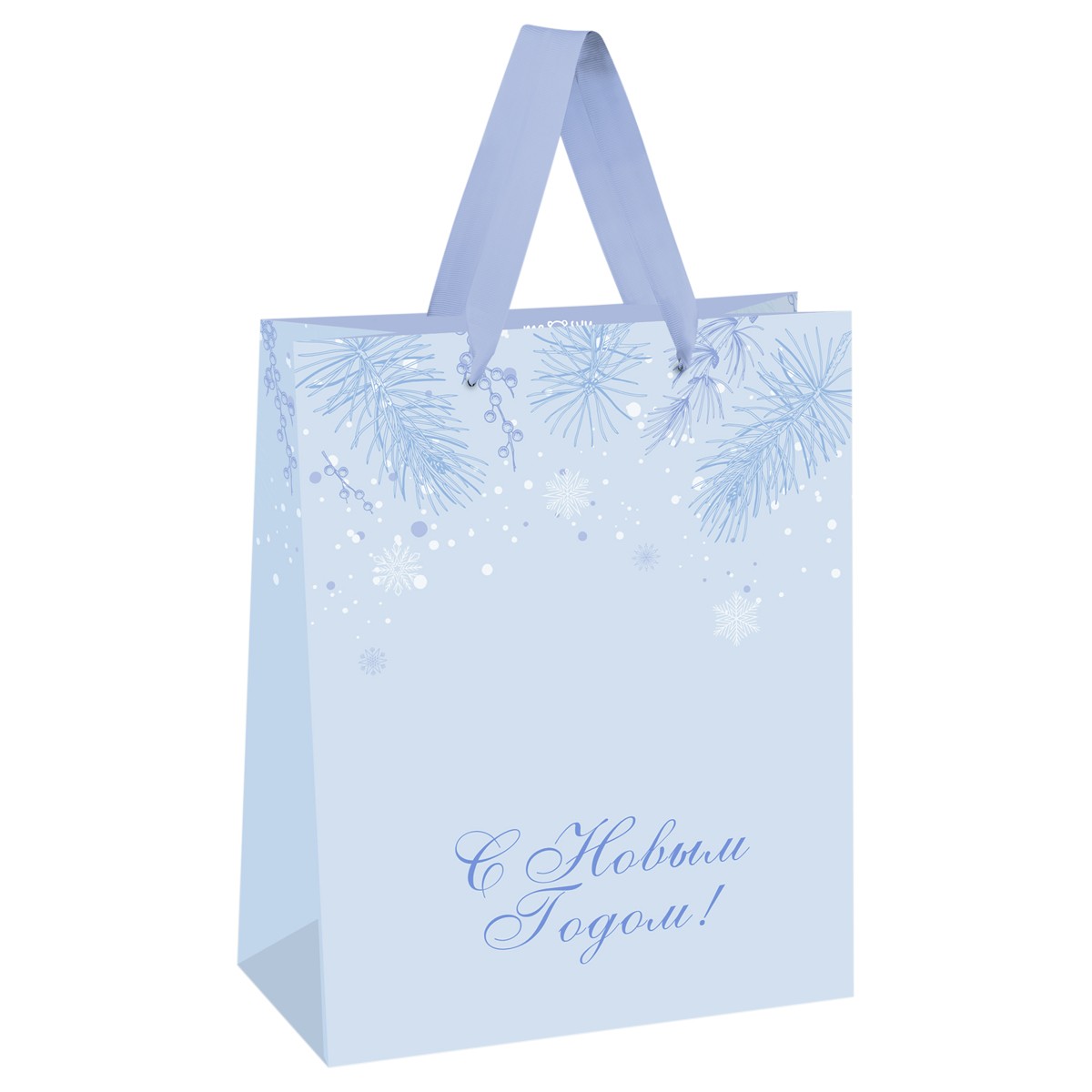 Пакет подарочный 26*32*12см MESHU NewYear Time, фольга, матовая ламинация