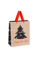 Пакет подарочный 26*32*12см MESHU Tree, крафт