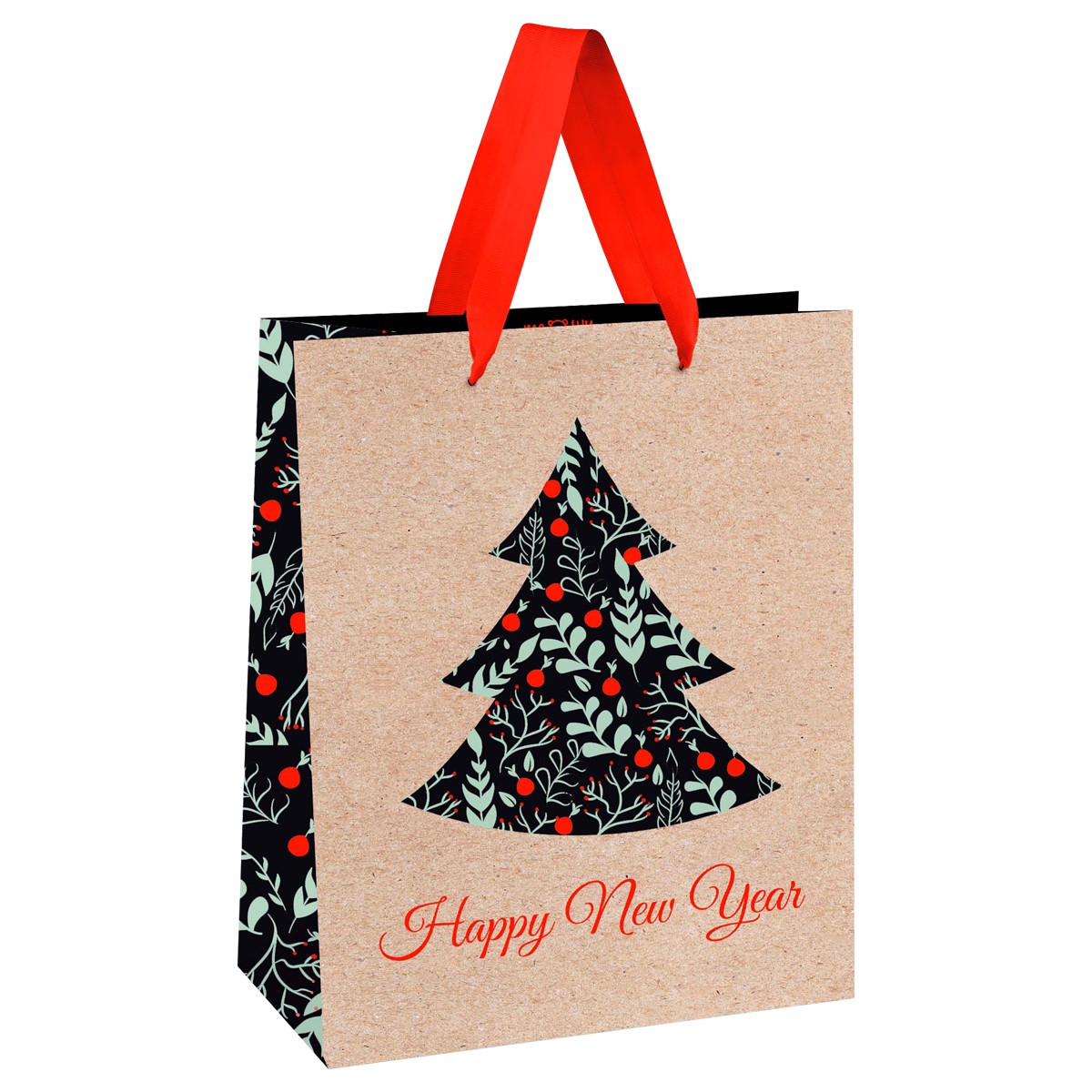 Пакет подарочный 26*32*12см MESHU Tree, крафт
