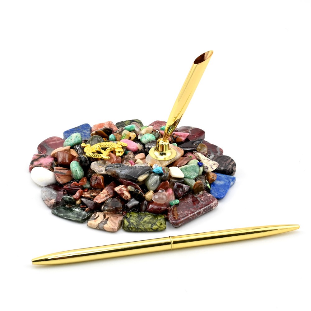 Сувенир ручка на подставке "Уральские самоцветы" 3301606вп