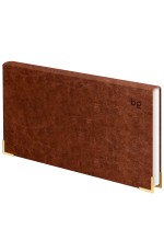 Еженедельник недатированный, 64л., твердый переплет, кожзам, BG Nebraska.Brown, коричневый
